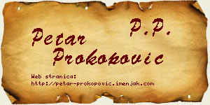 Petar Prokopović vizit kartica